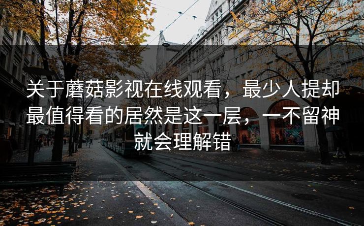 关于蘑菇影视在线观看，最少人提却最值得看的居然是这一层，一不留神就会理解错